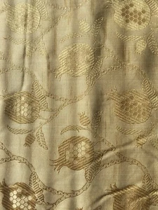 Tappezzeria oltre 2,5 iarde x 21” tessuto vintage oro giallo senape - Foto 1 di 9