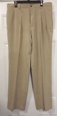 Calça social Allen Solly marrom claro seda casamento casual bege 38x32 nova sem etiquetas - Imagem 1 de 4