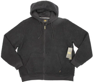 LEE Full Zip Black Sherpa Hoodie- L- NEW- $70 Thick workwear Sweatshirt - Picture 1 of 4