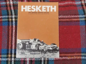 Hesketh 1977 Spring Trophy race programme. - Picture 1 of 3