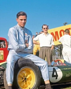 1963 Famous Driver JIM CLARK Glossy 8x10 Photo Oulton Park Circuit Print - Picture 1 of 1