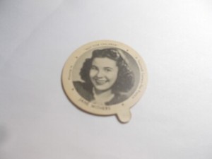 Jane Withers "Not for Children" Fro-Joy Ice Cream Dixie Lid 2" Excellent