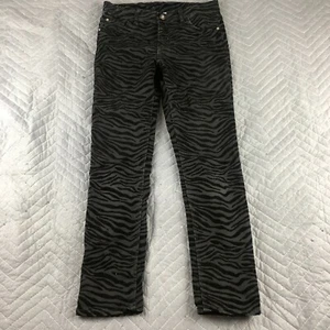 Wonder Nation Pants Girls Large L 10-12 Black Zebra Print Textured Tapered Leg  - Picture 1 of 11