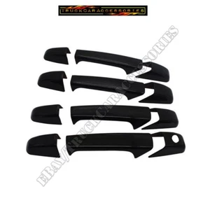 For CHEVY Suburban 2007-10 2011 2012 2013 2014 Black Gloss 4 Door Handle Covers - Picture 1 of 1