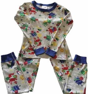 Hanna Andersson EUC Size 130 cm Boys 8 Christmas Monster Pajamas Organic Cotton - Picture 1 of 8