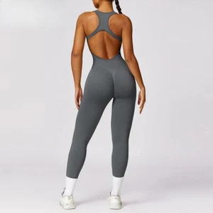 Gym Suit Damen Rückenfrei Yoga Suit Sportswear SetS Damen Sport Overall Female - Bild 1 von 29