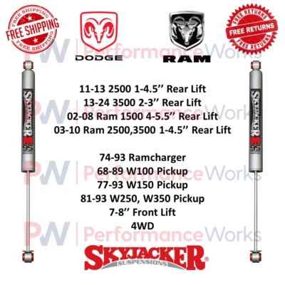Skyjacker M95 Shock Pair Front & Rear For Dodge Ram 1500, 2500, 3500, W150, W350 - Image 1 of 4