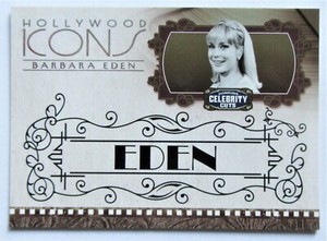 2007 BARBARA EDEN - Donruss Americana SAMPLE promo embossed card HOLLYWOOD ICONS