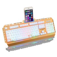 LK008 Wired Metal Panel Backlight Gaming Mechanical Keyboard For Cyber Cafe Game