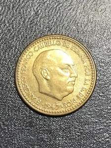 1947 Spain 1 Peseta Please Check Out Our Inventory WE COMBINE SHIPPING - Picture 1 of 2