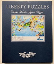 Liberty Wooden Puzzle.  A Plethora of Fish, by Dr. Seuss.  470 Pieces.