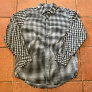 Banana Republic camicia a quadri verde con bottoni uomo taglia large manica lunga - Foto 1 di 6