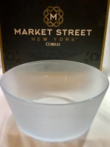 Corelle Market Street  New York Large Frosted Glass Serving Bowl NIB - Picture 1 of 7