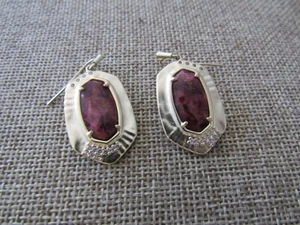 Kendra Scott Anna Maroon Jade Ohrhänger vergoldet - Bild 1 von 4