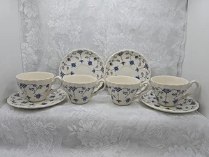 Juego de 4 tazas y platillos de café/té de porcelana Staffordshire & Myot de colección - Imagen 1 de 11