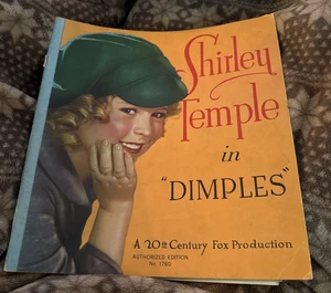 Vintage 1936 SHIRLEY TEMPLE IN DIMPLES Book Saaflield Publishing Movie Edition - Photo 1/11
