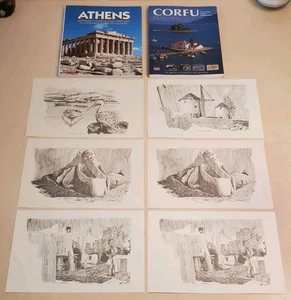 (8) LOT GREECE 2 Books + 6 Prints. a.ATHENS Between Legend and History b.CORFU + - Picture 1 of 24