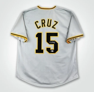 Oneil Cruz Pittsburgh Pirates Signed Grey Baseball Jersey Beckett COA - Image 1 of 2