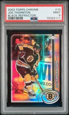 2002 TOPPS CHROME BLACK REFRACTOR #10 JOE THORNTON 30/100 PSA 9 - Image 1 of 2