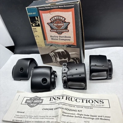 Черные чехлы на корпус переключателя Harley Davidson 96-13 XL, Dyna Glide, Road King - Изображение 1 из 4