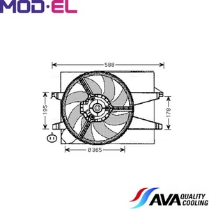 FAN RADIATOR FD7541 FOR FORD MAZDA 1141507 1225368 1255441 1310443 1337586 13375 - Picture 1 of 6