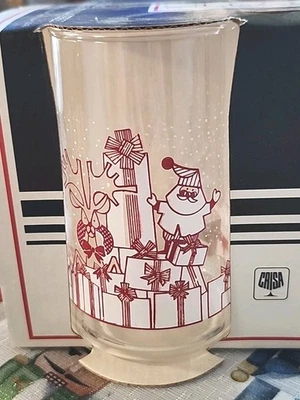 JUEGO DE 4 CRISA Clearly cristalería santa, copos de nieve, escalera, regalos, renos, Navidad Foto 1 de 4