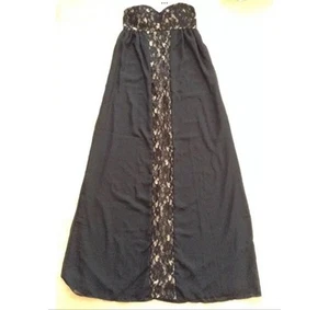 New Finn & Clover Size Small (8-10) Black & Beige Lace Maxi Dress Holiday - Picture 1 of 10