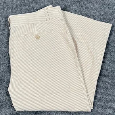 Брюки Attention Capri в полоску текстурированные размер 8 укороченные летняя курортная одежда рабочая одежда - Изображение 1 из 4