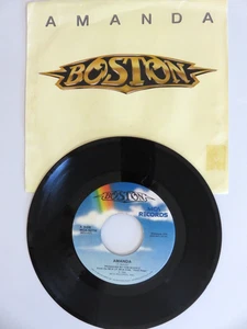 BOSTON "AMANDA" 45 RPM Record-Single B-Side "My Destination" w/Lyrics EX+ - Picture 1 of 2