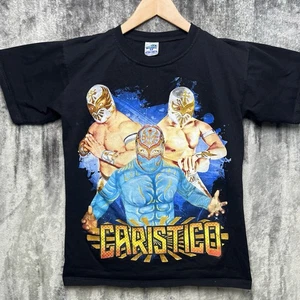 Y2K Caristico Mexican Wrestling Luchador Shirt Size Medium Front Back Graphic - Picture 1 of 6