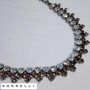 Collar Sorrelli Champagne & AB Cristal Acabado Antiguo Joyería Distintiva - Imagen 1 de 6
