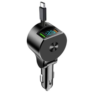 3 Port Phones Car Charging Adapter with Retractable Cable Car Charging Station - Zdjęcie 1 z 8