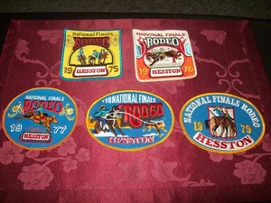 1975-79 HESSTON RODEO NATIONAL FINALS CLOTH PATCHES KANSAS KS - Picture 1 of 2
