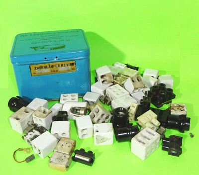 Surtido de bloques de terminales baquelita porcelana electricista aficionado lata! Foto 1 de 4