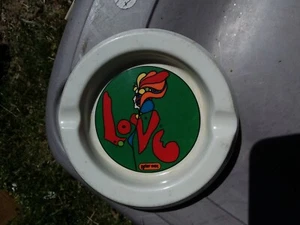 Vintage 1960s-70s Peter Max Iroquois China "Love" Ashtray Tobacciana Art Decor - Picture 1 of 4