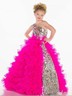 KYMIDY Girls' Princess Party Dress - Flower Girl Pageant Ball Gown With Bow (Pink, Size 7T)