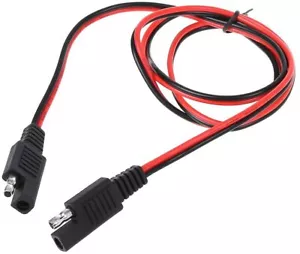 SAE Bullet Connector 2 Pin Plug Male to Male 18AWG 90cm - Picture 1 of 3