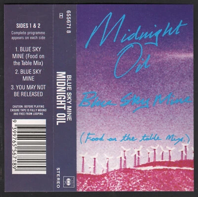 1990 MUSIC CASSETTE TAPE - [CASSINGLE: BLUE SKY MINE] GROUP: MIDNIGHT OIL [RARE] - Image 1 of 4
