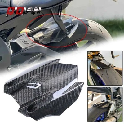 3K Carbon Fiber Motorcycle Rear Fender Mudguard For 2015-2025 Yamaha R1 R1M R1S - Image 1 of 4