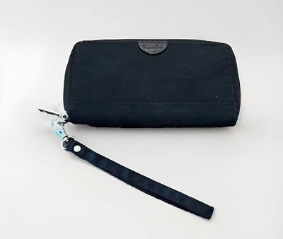 Cartera clutch acordeón desmontable Travelon RFID negra de nailon con cremallera alrededor Foto 1 de 4