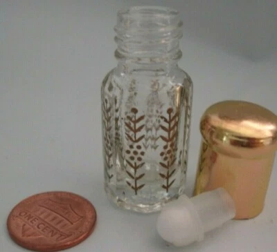 NUEVO Monedero de Viaje Rollerball Oro Transparente Vidrio Perfume 6 ML VIAL Botella Vacía  Foto 1 de 2