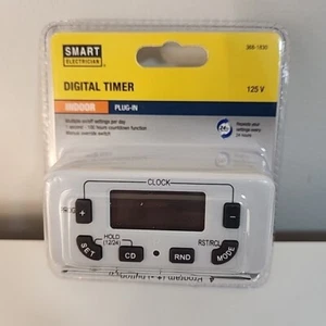 Smart Electrician 1-Outlet DIGITAL 7-DAY Indoor Programmable Timer, VACATION NEW - Picture 1 of 10