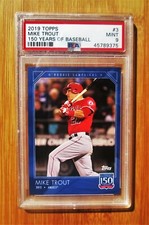 2019 Topps 150 Years of Baseball #3 MIKE TROUT Angels PSA 9 MINT