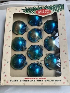 10 ADORNOS DE NAVIDAD DE 2 TONOS BRILLANTES BRITE OMBRE #O1C - Imagen 1 de 4