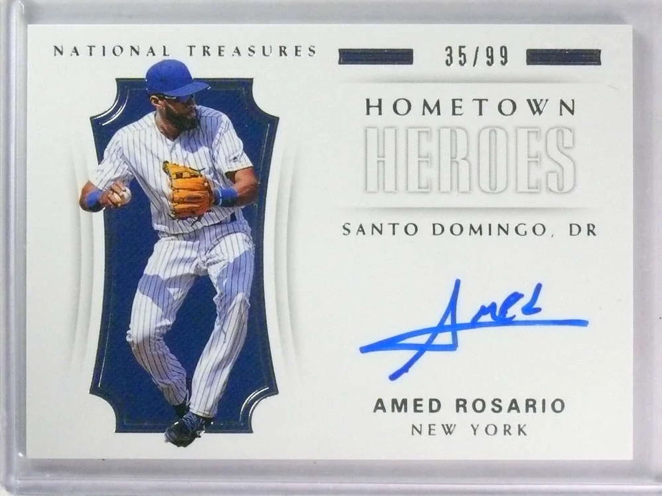 2018 National Treasures Hometown Heroes Amed Rosario Autograph #D35/99 - Image 1 of 1