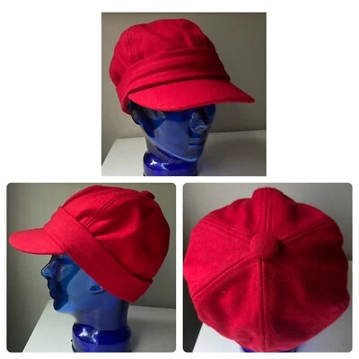 Sombrero de Newsboy Forever 21 Rojo Gatsby OS Mezcla de Lana Foto 1 de 4