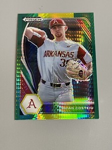 Ryan Costeiu 2021 Panini Prizm Draft Baseball Hyper Green & Yellow PDP212 Angels