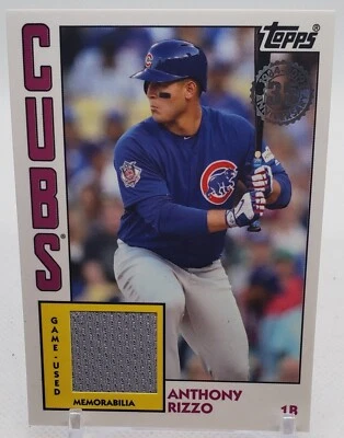 2019 Topps 1984 Topps Baseball Relics Gray Game Worn Patch Anthony Rizzo #84R-AR - Image 1 of 3