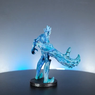 Hand Painted Ice Elemental Miniature for Pathfinder and DnD - Image 1 of 4