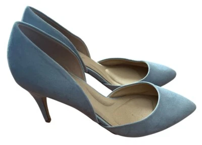 APT9  Caspian Blue Faux Suede Memory Foam High Heel Shoes Women’s Size 10 M - Image 1 of 4